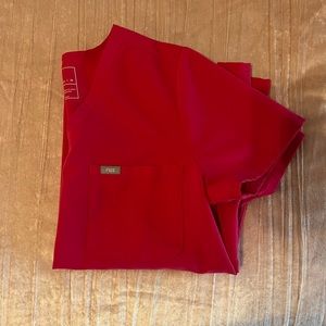 FIGS ULTRA ROSE CATARINA SCRUB TOP M